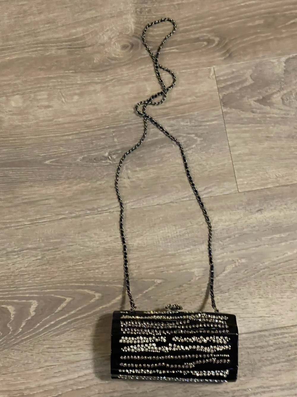 Chanel Black Plexiglass Strass Log CC Minaudière Clutch, 2018 rate - Picture 6 of 16